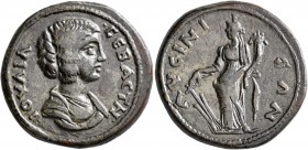 PISIDIA. Lysinia. Julia Domna, Augusta, 193-217. Tetrassarion (Bronze, 27 mm, 12.86 g, 6 h). IOYΛIA •CЄBACTH Draped bust of Julia Domna to right. Rev....