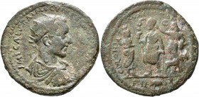 CILICIA. Mallus. Trajan Decius, 249-251. Oktassarion (?) (Bronze, 38 mm, 35.16 g, 6 h). IMP CAES CAI ME CVIN DECIO TRAIANO SE (sic!) Radiate, draped a...