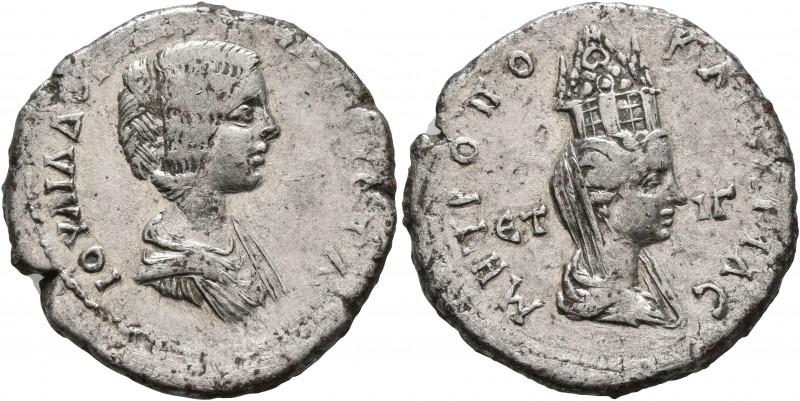 CAPPADOCIA. Caesaraea-Eusebia. Julia Domna, Augusta, 193-217. Tridrachm (Silver,...