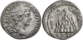 CAPPADOCIA. Caesaraea-Eusebia. Caracalla, 198-217. Drachm (Silver, 18 mm, 2.90 g, 12 h), RY 15 of Septimius Severus = 206/7. AY K M AYP ANTΩNINOC Laur...