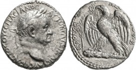 SYRIA, Seleucis and Pieria. Antioch. Vespasian, 69-79. Tetradrachm (Silver, 25 mm, 15.00 g, 1 h), RY 2 = 69/70. ΑΥΤΟΚΡΑΤΩΡ ΚΑΙCΑΡ CЄΒΑCΤΟC ΟΥЄCΠΑCΙΑΝΟ...