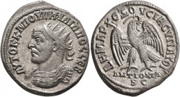 SYRIA, Seleucis and Pieria. Antioch. Philip I, 244-249. Tetradrachm (Billon, 27 mm, 10.35 g, 7 h), 247. AYTOK K M IOYΛI ΦΙΛΙΠΠΟC CЄB Radiate and cuira...