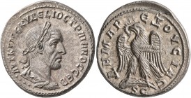 SYRIA, Seleucis and Pieria. Antioch. Trajan Decius, 249-251. Tetradrachm (Billon, 26 mm, 12.00 g, 2 h). ΑΥΤ Κ Γ ΜЄ ΚΥ ΔЄΚΙΟC ΤΡΑΙΑΝΟC CЄΒ Laureate, dr...