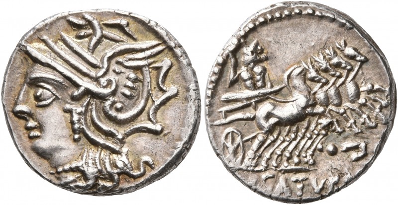 Lucius Appuleius Saturninus, 104 BC. Denarius (Silver, 17 mm, 3.93 g, 1 h), Rome...