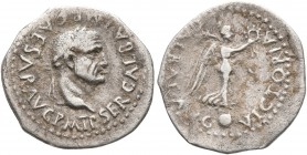 Galba, 68-69. Quinarius (Silver, 15 mm, 1.44 g, 7 h), Lugdunum, December 68-15 January 69. SER GALBA IMP CAESAR AVG P M T P Laureate head of Galba to ...