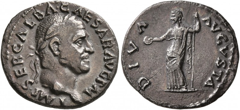 Galba, 68-69. Denarius (Silver, 18 mm, 3.09 g, 5 h), Rome, July 68-January 69. I...