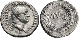 Vespasian, 69-79. Denarius (Silver, 17 mm, 2.28 g, 7 h), Ephesus, 71. IMP CAESAR VESPAS AVG COS III TR P P P Laureate head of Vespasian to right. Rev....