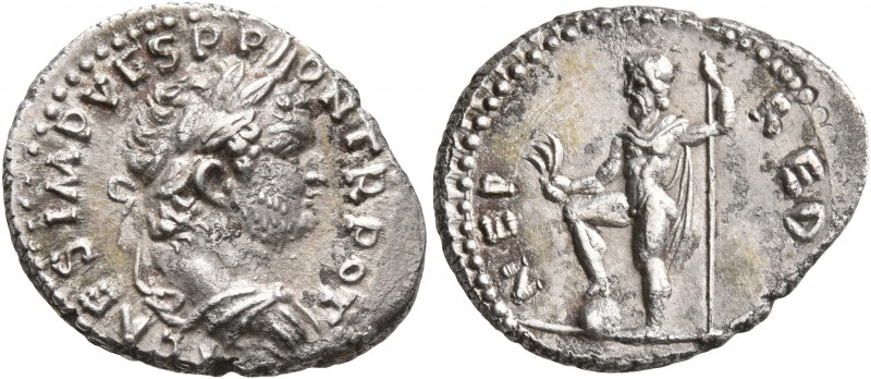 Titus, as Caesar, 69-79. Denarius (Silver, 19 mm, 3.34 g, 6 h), Antiochia, 72-73...