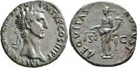 Nerva, 96-98. As (Copper, 27 mm, 9.23 g, 7 h), Rome, 97. IMP NERVA CAES AVG P M TR P COS III P P Laureate head of Nerva to right. Rev. AEQVITAS AVGVST...