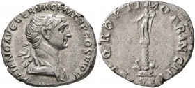 Trajan, 98-117. Denarius (Silver, 19 mm, 3.41 g, 6 h), Rome, 113-114. IMP TRAIANO AVG GER DAC P M TR P COS VI P P Laureate, draped and cuirassed bust ...