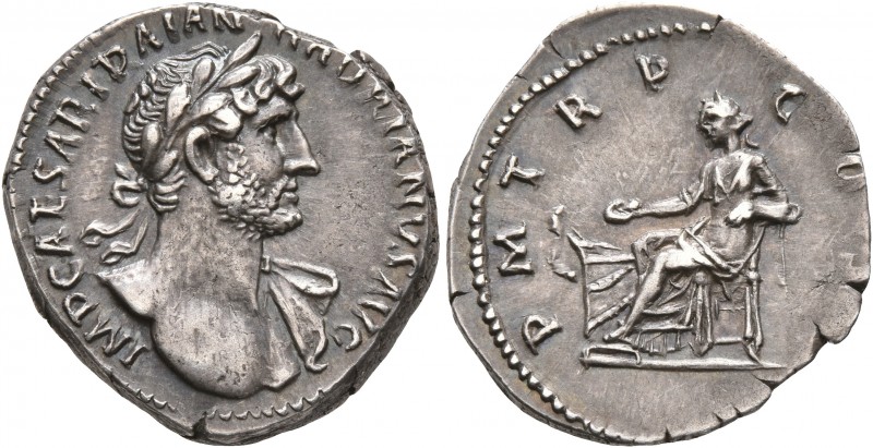 Hadrian, 117-138. Denarius (Silver, 18 mm, 3.25 g, 7 h), Rome, 119-circa mid 120...
