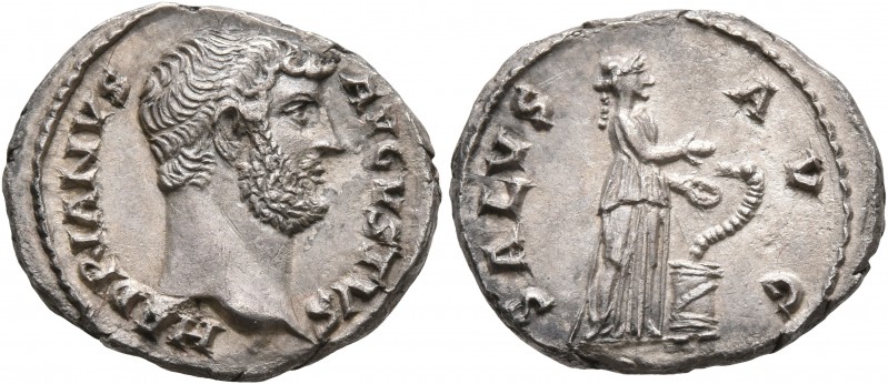 Hadrian, 117-138. Denarius (Silver, 17 mm, 2.17 g, 6 h), a contemporary imitatio...