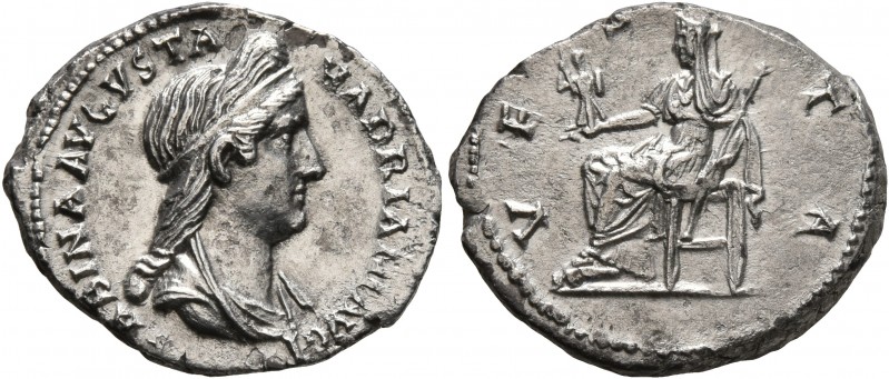 Sabina, Augusta, 128-136/7. Denarius (Silver, 18 mm, 3.00 g, 6 h), Rome, 133-135...