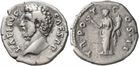Aelius, Caesar, 136-138. Denarius (Silver, 18 mm, 3.13 g, 6 h), Rome, 137. L AELIVS CAESAR Bare head of Aelius to left. Rev. TR POT COS II Felicitas s...