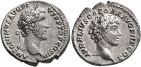 Antoninus Pius, 138-161. Denarius (Silver, 18 mm, 3.09 g, 7 h), Rome, 140. ANTONINVS AVG PIVS P P TR P COS III Laureate head of Antoninus Pius to righ...