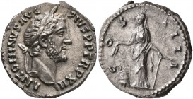 Antoninus Pius, 138-161. Denarius (Silver, 18 mm, 3.27 g, 12 h), Rome, 148-149. ANTONINVS AVG PIVS P P TR P XII Laureate head of Antoninus Pius to rig...