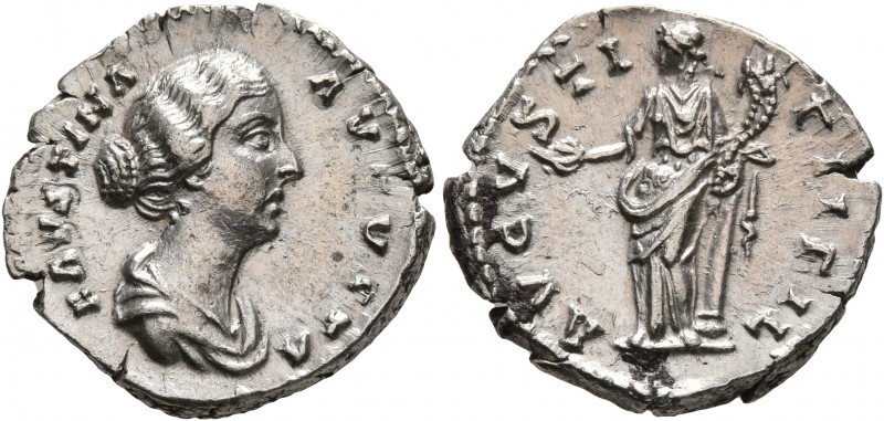 Faustina Junior, Augusta, 147-175. Denarius (Silver, 17 mm, 3.25 g, 7 h), Rome. ...