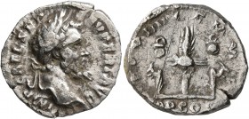Septimius Severus, 193-211. Denarius (Silver, 19 mm, 3.81 g, 7 h), Rome, 193. IMP•CAE•L•SEP SEV•PERT•AVG Laureate head of Septimius Severus to right. ...