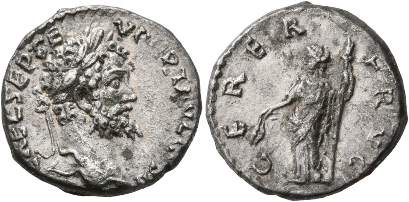 Septimius Severus, 193-211. Denarius (Silver, 17 mm, 3.88 g, 1 h), Emesa, 194-19...