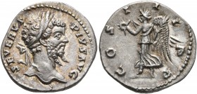 Septimius Severus, 193-211. Denarius (Silver, 19 mm, 3.41 g, 1 h), Laodicea, 202. SEVERVS PIVS AVG Laureate head of Septimius Severus to right. Rev. C...