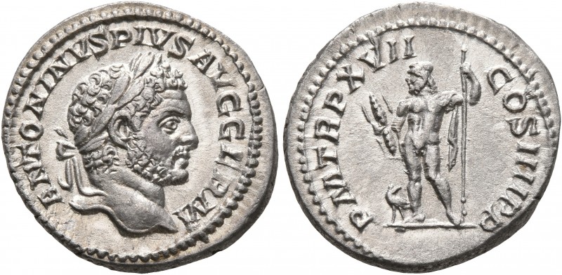 Caracalla, 198-217. Denarius (Silver, 19 mm, 3.39 g, 6 h), Rome, 214. ANTONINVS ...