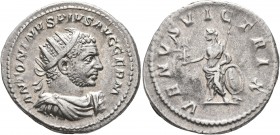 Caracalla, 198-217. Antoninianus (Silver, 24 mm, 5.00 g, 7 h), Rome, 215-217. ANTONINVS PIVS AVG GERM Radiate, draped and cuirassed bust of Caracalla ...