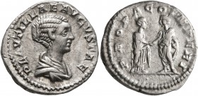 Plautilla, Augusta, 202-205. Denarius (Silver, 18 mm, 3.62 g, 7 h), Rome. PLAVTILLAE AVGVSTAE Draped bust of Plautilla to right. Rev. PROPAGO IMPERI P...