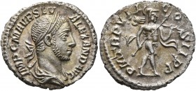 Severus Alexander, 222-235. Denarius (Silver, 19 mm, 2.53 g, 1 h), Rome, 228. IMP C M AVR SEV ALEXAND AVG Laureate and draped bust of Severus Alexande...