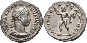 Severus Alexander, 222-235. Denarius (Silver, 19 mm, 3.39 g, 1 h), Rome, 232. IMP ALEXANDER PIVS AVG Laureate and draped bust of Severus Alexander to ...