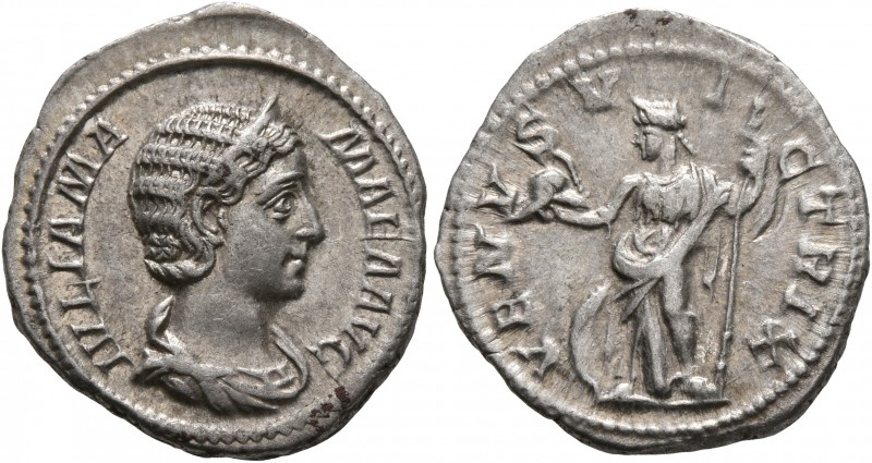 Julia Mamaea, Augusta, 222-235. Denarius (Silver, 20 mm, 3.00 g, 7 h), Rome, 231...