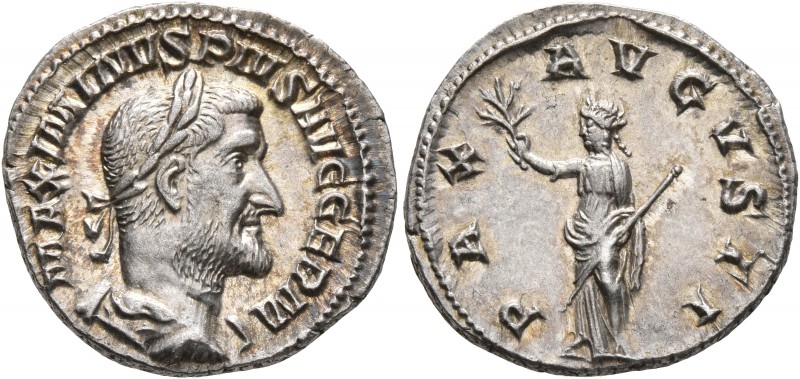 Maximinus I, 235-238. Denarius (Silver, 19 mm, 3.05 g, 6 h), Rome, 236-238. MAXI...