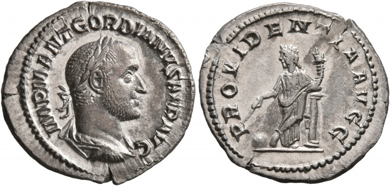 Gordian II, 238. Denarius (Silver, 20 mm, 2.66 g, 5 h), Rome, March-April 238. I...