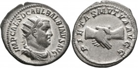 Balbinus, 238. Antoninianus (Silver, 23 mm, 4.77 g, 1 h), Rome, circa April-June 238. IMP CAES D CAEL BALBINVS AVG Radiate, draped and cuirassed bust ...