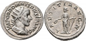 Gordian III, 238-244. Antoninianus (Silver, 23 mm, 4.50 g, 11 h), Rome, 240-243. IMP GORDIANVS PIVS FEL AVG Radiate, draped and cuirassed bust of Gord...