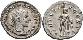 Gordian III, 238-244. Antoninianus (Silver, 22 mm, 4.79 g, 1 h), Rome, 241-243. IMP GORDIANVS PIVS FEL AVG Radiate, draped and cuirassed bust of Gordi...