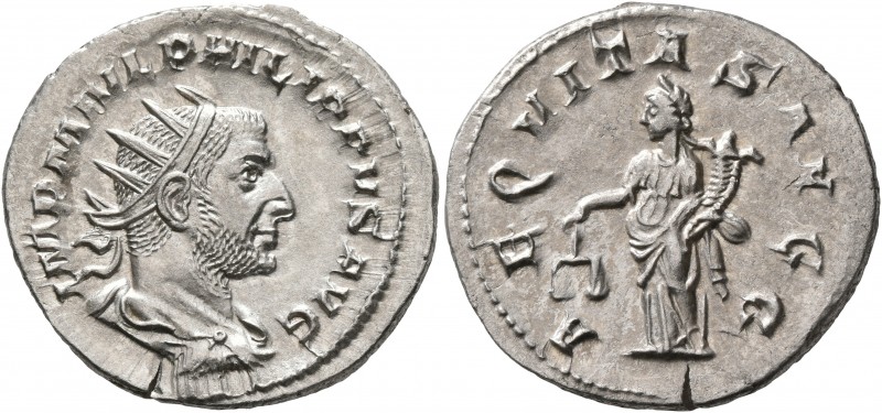 Philip I, 244-249. Antoninianus (Silver, 23 mm, 3.72 g, 12 h), Rome, 247-249. IM...