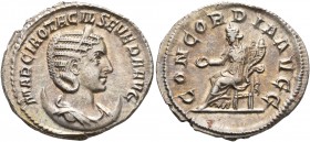 Otacilia Severa, Augusta, 244-249. Antoninianus (Silver, 23 mm, 3.50 g, 7 h), Rome, 247. MARCIA OTACIL SEVERA AVG Diademed and draped bust of Otacilia...