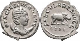 Otacilia Severa, Augusta, 244-249. Antoninianus (Silver, 21 mm, 3.54 g, 12 h), Rome, 248. OTACIL SEVERA AVG Diademed and draped bust of Otacilia Sever...