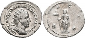 Trajan Decius, 249-251. Antoninianus (Silver, 24 mm, 4.40 g, 7 h), Rome. IMP C M Q TRAIANVS DECIVS AVG Radiate and cuirassed bust of Trajan Decius to ...