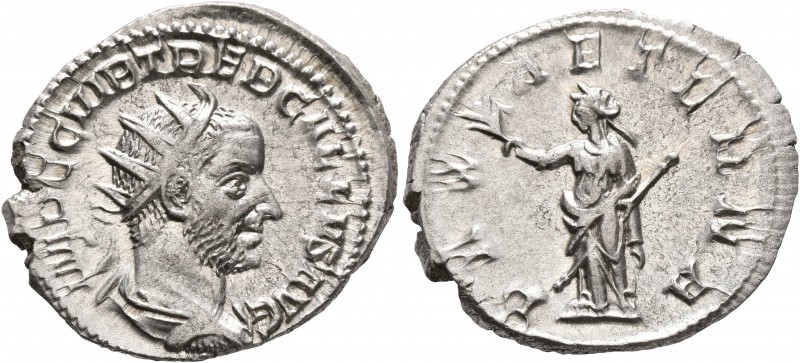 Trebonianus Gallus, 251-253. Antoninianus (Silver, 23 mm, 3.91 g, 7 h), uncertai...