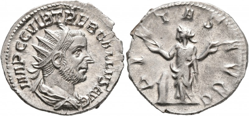 Trebonianus Gallus, 251-253. Antoninianus (Silver, 22 mm, 3.22 g, 1 h), uncertai...