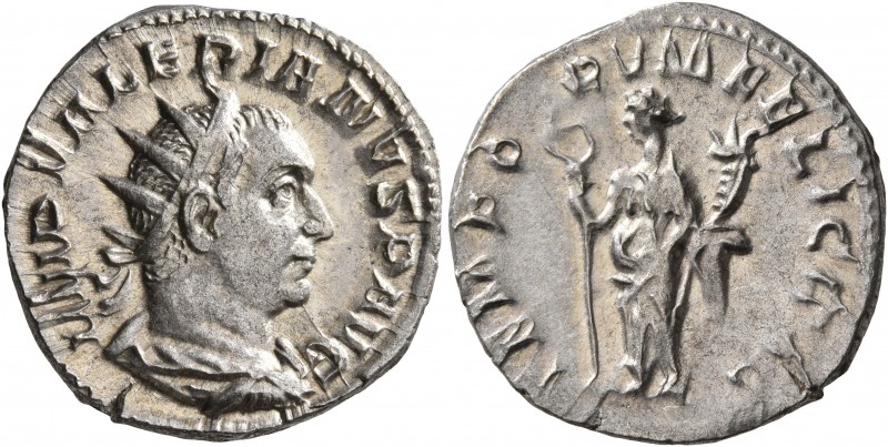 Valerian I, 253-260. Antoninianus (Silver, 21 mm, 3.44 g, 12 h), Viminacium, 254...