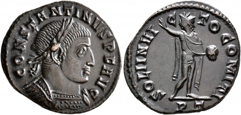 Constantine I, 307/310-337. Follis (Bronze, 22 mm, 3.74 g, 7 h), Ticinum, 312-31...