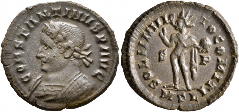 Constantine I, 307/310-337. Follis (Bronze, 21 mm, 3.29 g, 12 h), Londinium, lat...