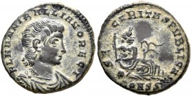 Hannibalianus, Rex Regum, 335-337. Follis (Bronze, 16 mm, 1.66 g, 12 h), Constantinopolis, 336-337. FL HANNIBALLIANO REGI Bare-headed, draped and cuir...