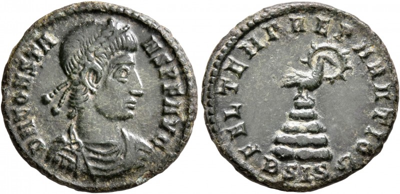 Constans, 337-350. Follis (Bronze, 19 mm, 2.54 g, 7 h), Siscia, 348-350. D N CON...