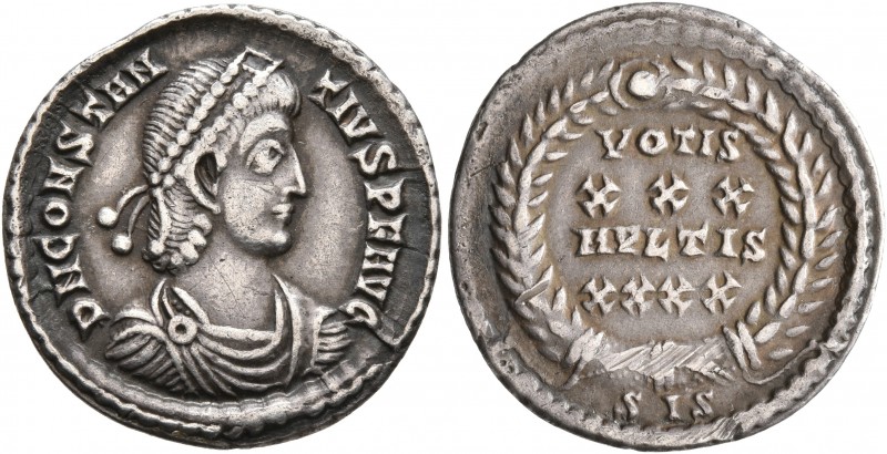 Constantius II, 337-361. Siliqua (Silver, 19 mm, 2.17 g, 12 h), Siscia, 351-3511...