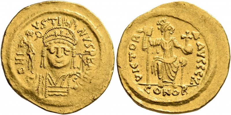Justin II, 565-578. Solidus (Gold, 21 mm, 4.37 g, 7 h), Constantinopolis, 566/7-...