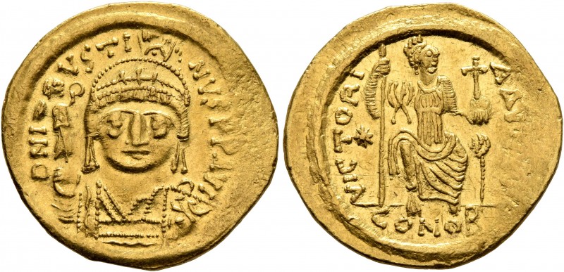 Justin II, 565-578. Solidus (Gold, 21 mm, 4.51 g, 6 h), Constantinopolis, 566/7-...