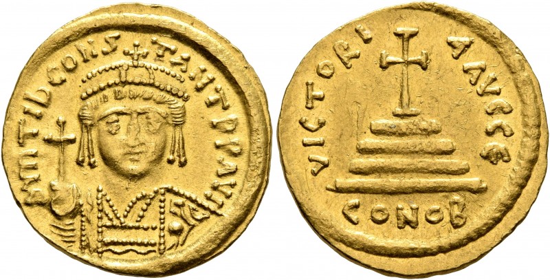 Tiberius II Constantine, 578-582. Solidus (Gold, 21 mm, 4.48 g, 7 h), Constantin...